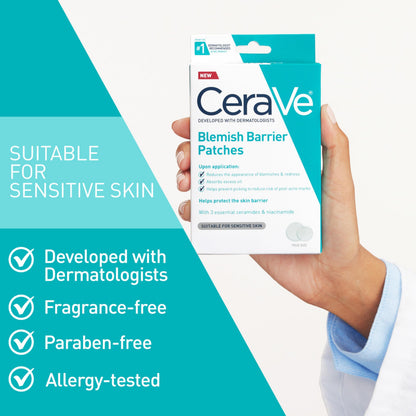 CeraVe Hydrocolloid Pimple Patches with Niacinamide, Ultra-Thin, 22ct