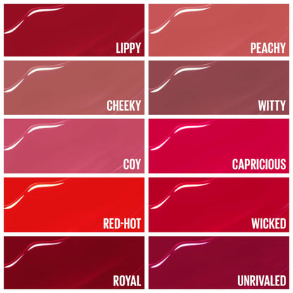 Maybelline Super Stay Vinyl Ink Longwear No-Budge Liquid Lipcolor Makeup, Highly Pigmented Color and Instant Shine, Unrivaled, Berry Burgundy Lipstick, 0.14 fl oz, 1 Count