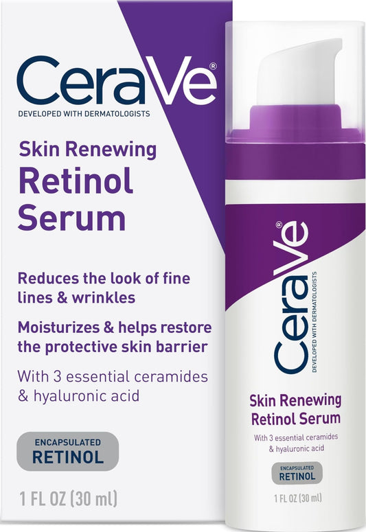 CeraVe Retinol Serum for Face with Niacinamide & Hyaluronic Acid, 1 oz