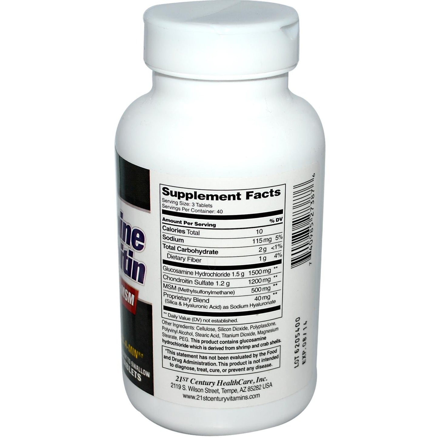 21st Century Glucosamine and Chondroitin Plus Tablets, 120 Count