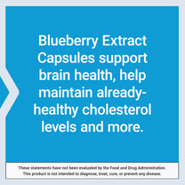 Life Extension Blueberry Extract Capsules, supports cognitive & memory health, helps maintain already-healthy cholesterol levels, fights oxidative stress, gluten-free, non-GMO, vegetarian, 60 capsules