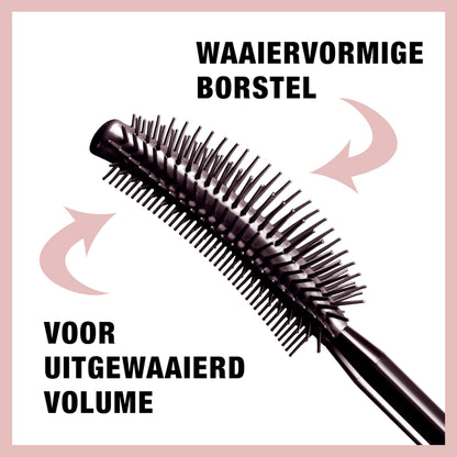 Maybelline Lash Sensational Washable Mascara, Lengthening and Volumizing for a Full Fan Effect, Very Black, 1 Count