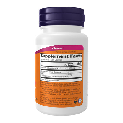 Now Foods Supplements, Vitamin C-1,000 with Rose HIPS & Bioflavonoids, Antioxidant Protection*, 30 Veg Capsules