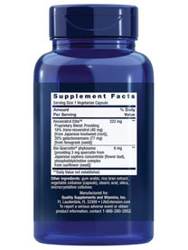 Life Extension Optimized Resveratrol Elite, Trans-resveratrol, quercetin, Healthy Aging, Heart Health, Brain Health, oxidative Stress, Gluten-Free, Non-GMO, Vegetarian, 60 Capsules