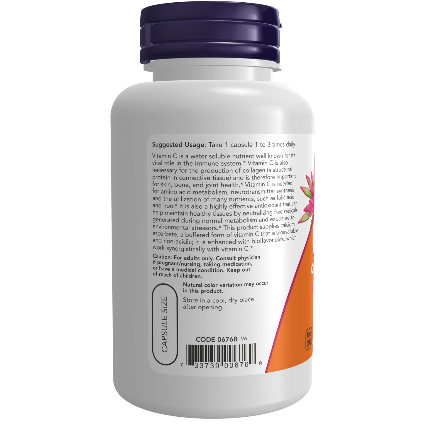 NOW Foods Supplements, Vitamin C-500 Calcium Ascorbate, Antioxidant Protection*, 100 Veg Capsules