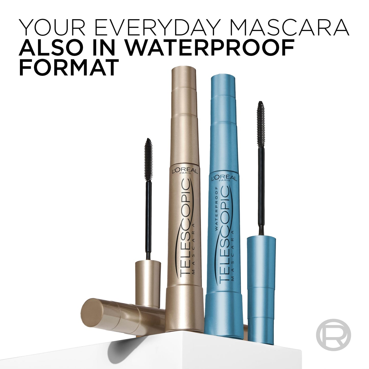 L’Oreal Paris Makeup Original Telescopic Mascara, Separating Mascara Volume and Length Formula, Washable, Black, 0.27 Fl Oz., 1 Count