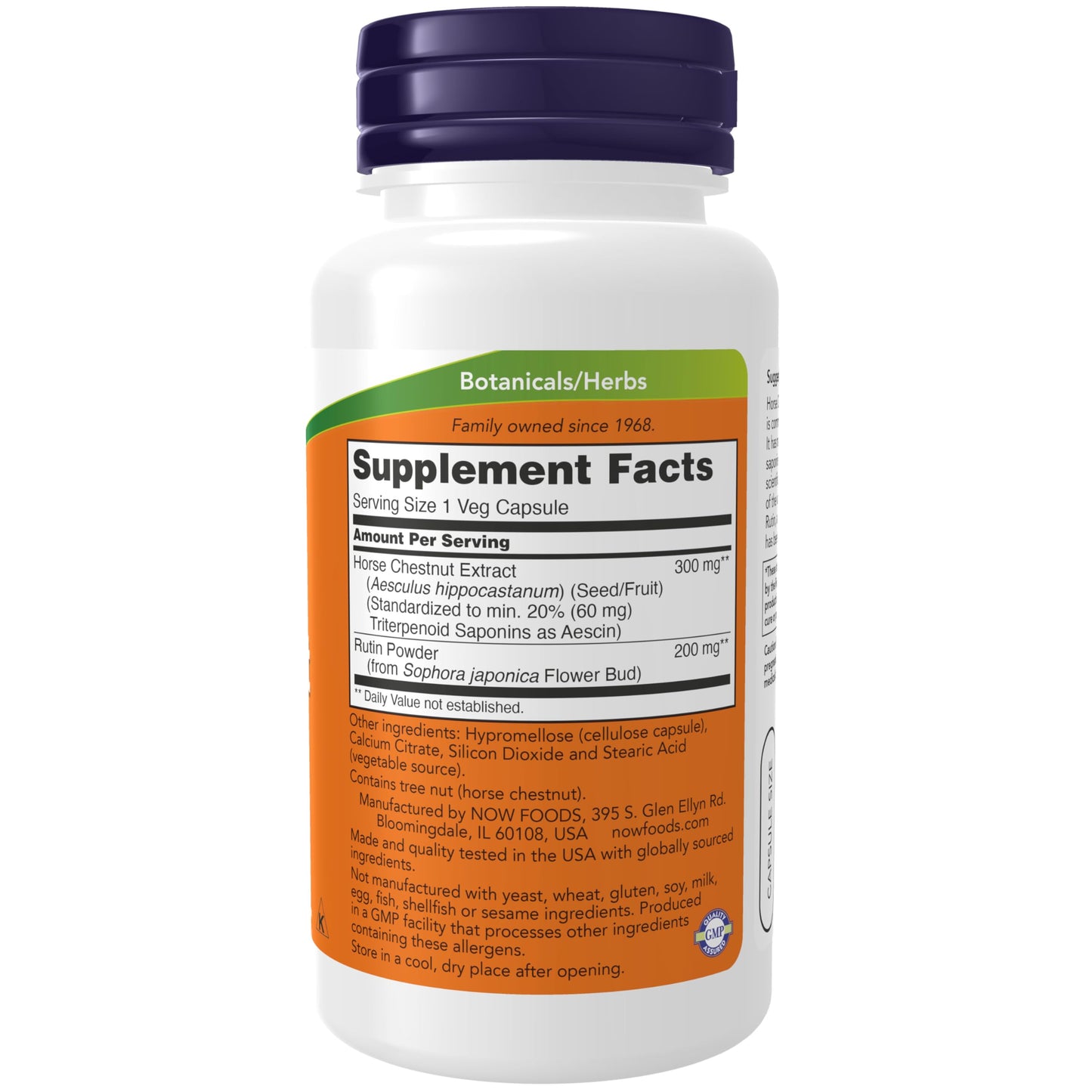 NOW Foods Supplements, Horse Chestnut 300 mg with Added Rutin, Circulatory Support*, 90 Veg Capsules