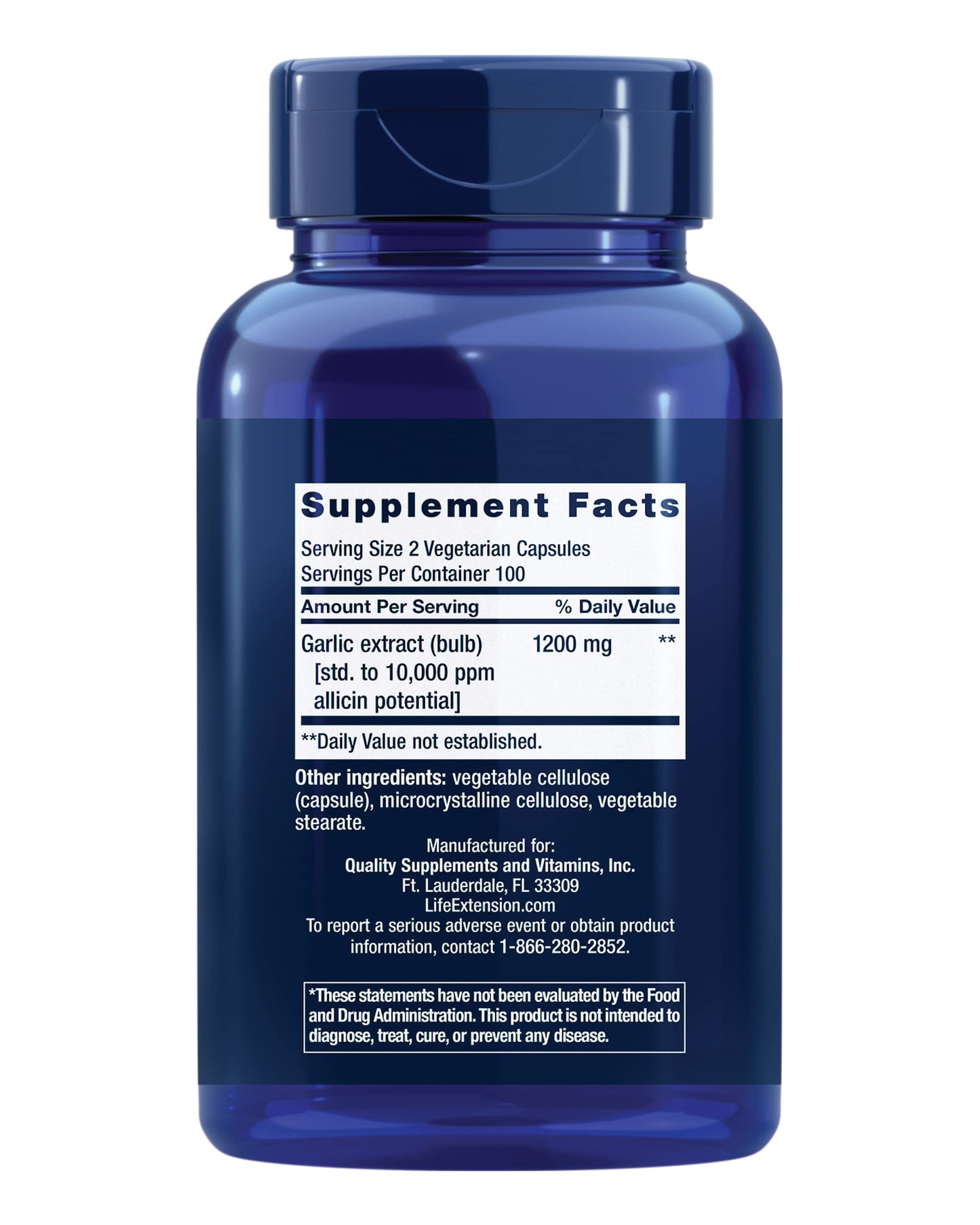 Life Extension Optimized Garlic, 200 Capsules