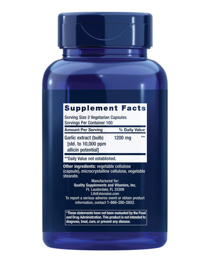Life Extension Optimized Garlic, 200 Capsules
