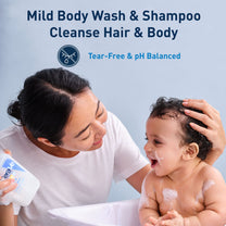 CeraVe Baby Wash & Shampoo | 2-in-1 Tear-Free Baby Wash & Sulfate Free | 8 Ounce & Diaper Rash Cream | Baby Healing Ointment for Extra Dry, 3 Ounce