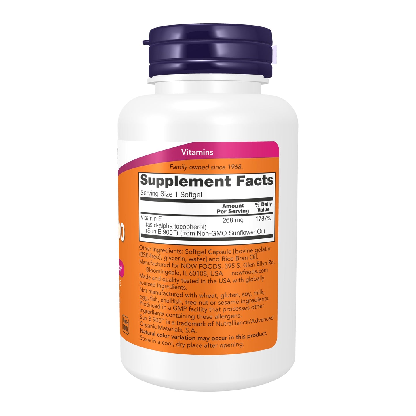 NOW Foods Supplements, Sun-E™ 400 IU with d-alpha Tocopherol from Non-GMO Sunflower Oil, 120 Softgels