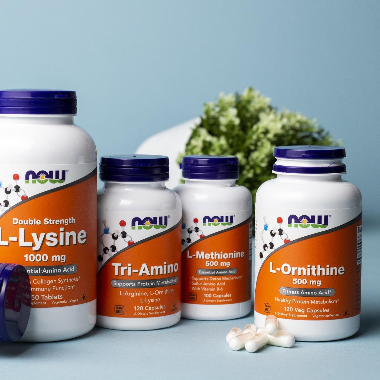 NOW Foods Supplements, L-Ornithine (L-Ornithine Hydrochloride) 500 mg, Amino Acid, 120 Veg Capsules