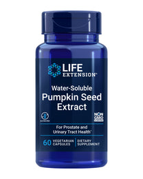 Life Extension Water-Soluble Pumpkin Seed Extract, Promotes Prostate & Urinary Tract Health, Bladder Health Support, Men, Women, Gluten-Free, Non-GMO, Vegetarian, 60 Capsules