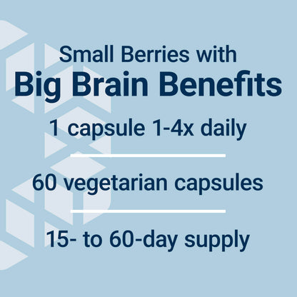 Life Extension Blueberry Extract Capsules, supports cognitive & memory health, helps maintain already-healthy cholesterol levels, fights oxidative stress, gluten-free, non-GMO, vegetarian, 60 capsules