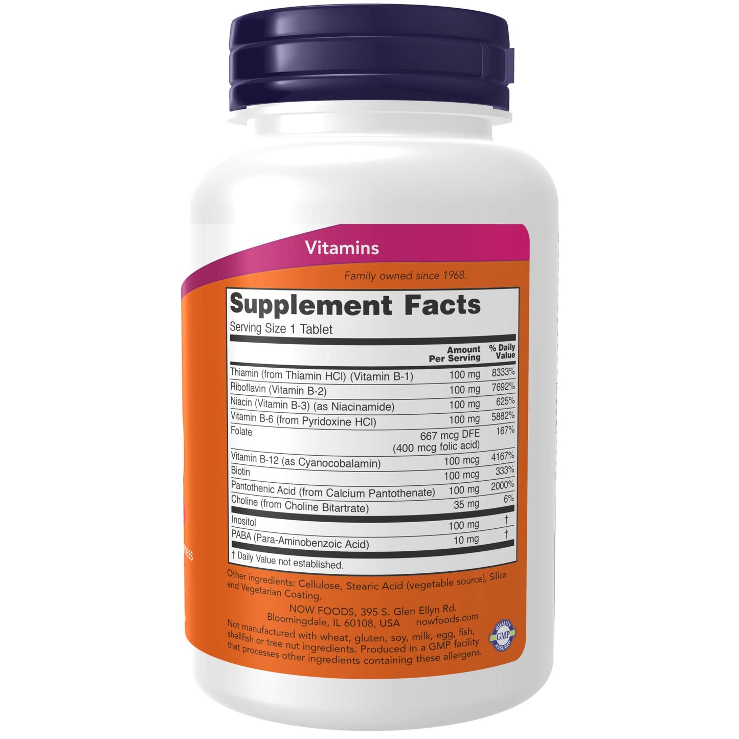NOW Supplements, Vitamin B-100, Sustained Release, Energy Production*, Nervous System Health*, 100 Tablets (Pack of 2)