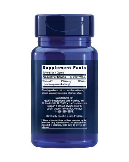 Life Extension Mega Vitamin K2, 45 mg, 30 Capsules