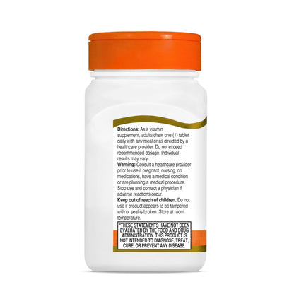 21st Century Vitamin C 500mg Chewable, Orange, Immune Support, 110ct