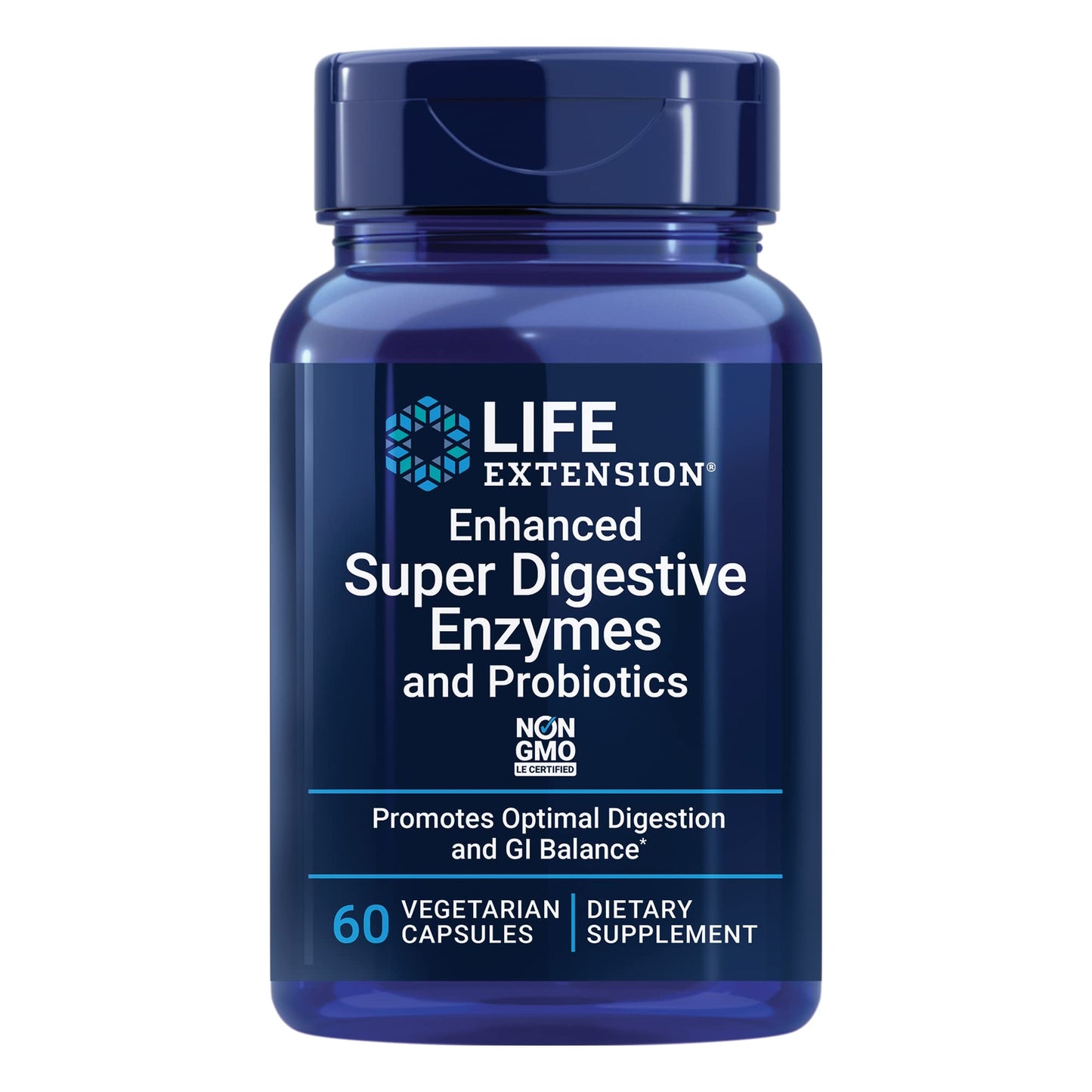 Life Extension 60 Vegetarian Capsules Enhanced Super Digestive Enzymes & Probiotics and 100 Magnesium Capsules for Heart, Bone, Metabolism Support