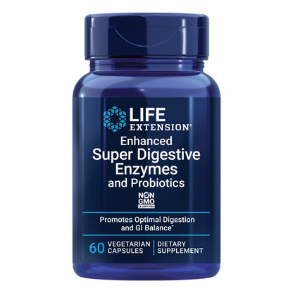 Life Extension 60 Vegetarian Capsules Enhanced Super Digestive Enzymes & Probiotics and 100 Magnesium Capsules for Heart, Bone, Metabolism Support