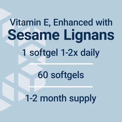 Life Extension Gamma E Mixed Tocopherols, Healthy Aging, Vitamin E Supplement, Enhanced with Sesame lignans, Gluten-Free, Non-GMO, 60 softgels