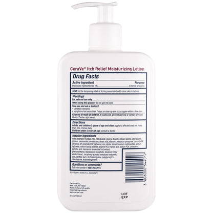 CeraVe Anti Itch Lotion, Hyaluronic Acid Body Moisturizer for Dry Skin,16oz