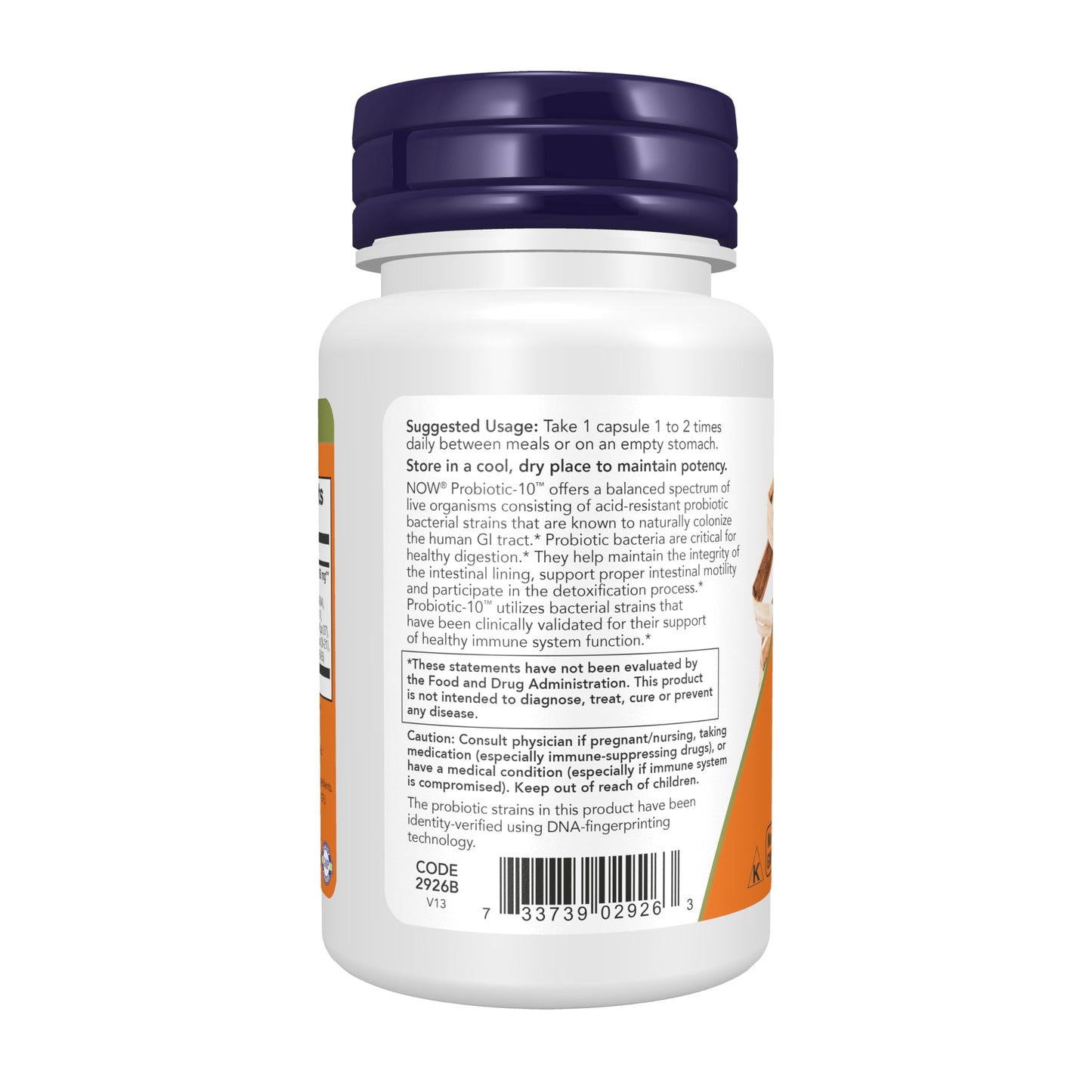 NOW Foods Supplements, Probiotic-10™, 25 Billion, with 10 Probiotic Strains, Dairy, Soy and Gluten Free, Strain Verified, 50 Veg Capsules