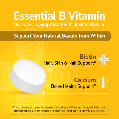 21st Century Biotin 10,000mcg Tablets, Hair, Skin & Nails, 120 Count