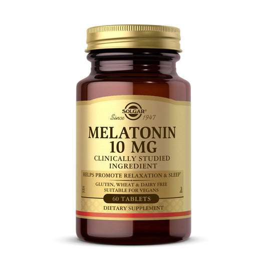 Solgar Melatonin 10mg, 60 Tablets - High Dosage, Vegan, Gluten Free, Kosher