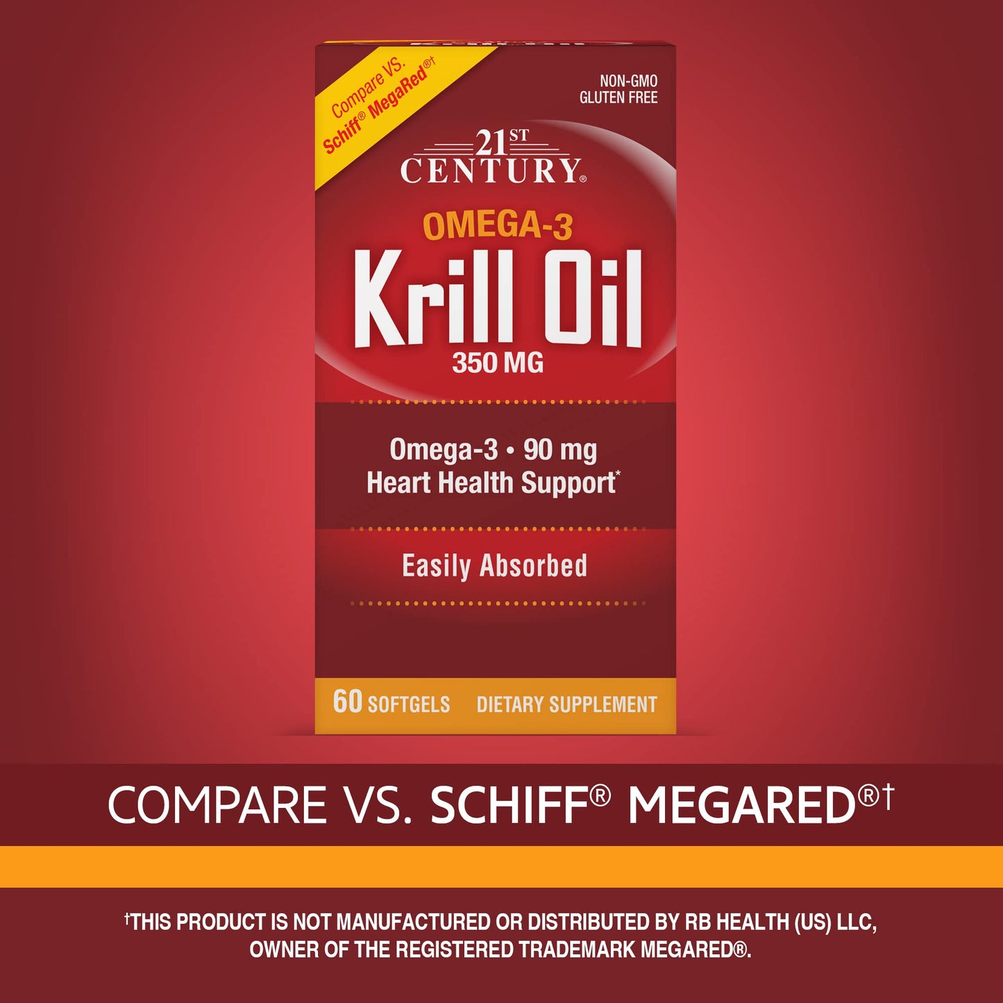21st Century Krill Oil, 350 mg, 60 Softgels