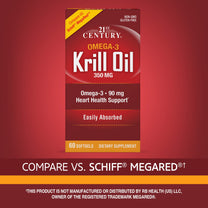 21st Century Krill Oil, 350 mg, 60 Softgels