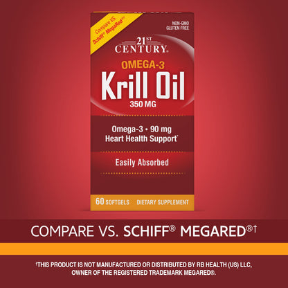 21st Century Krill Oil, 350 mg, 60 Softgels