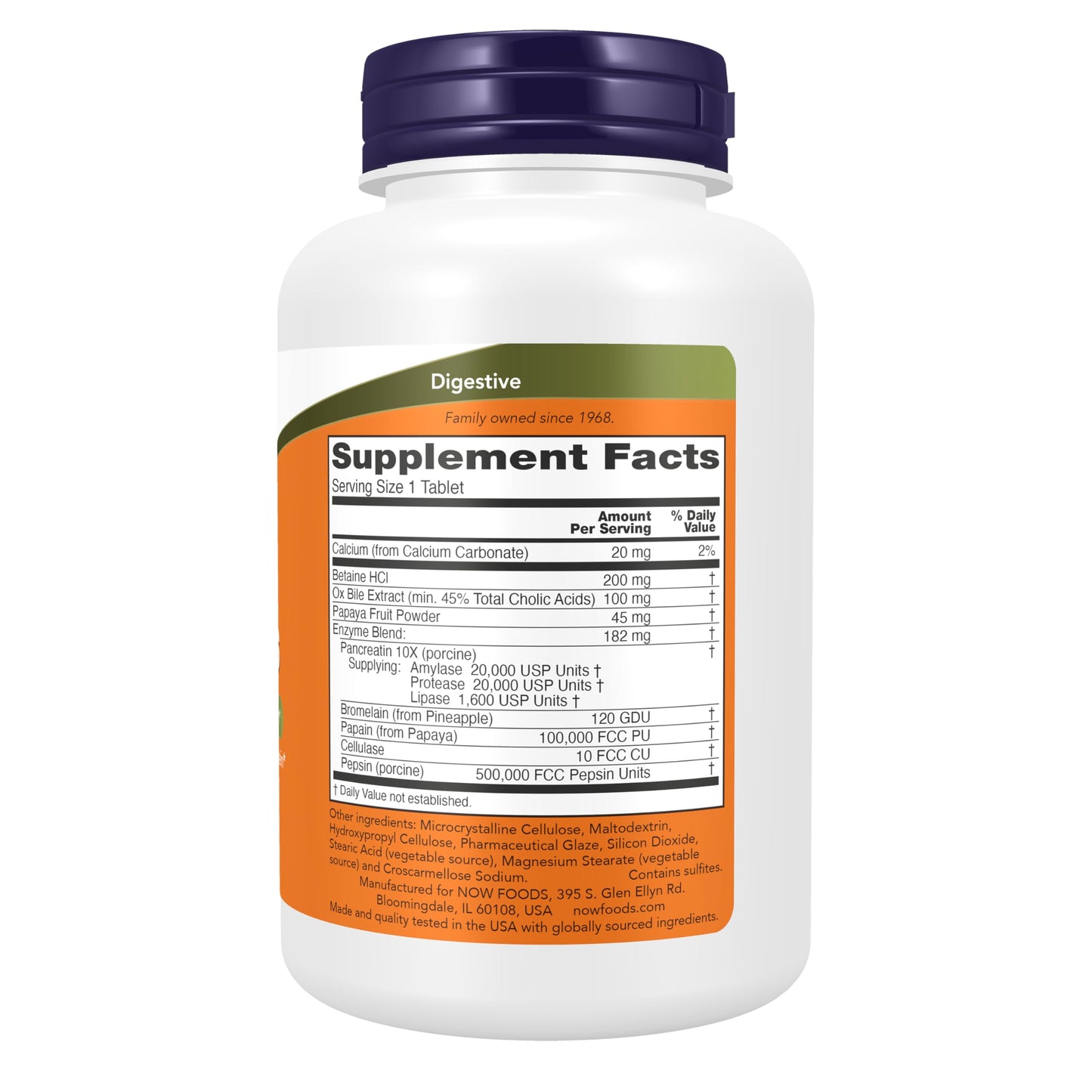 NOW Foods Supplements, Super Enzymes, Formulated with Bromelain, Ox Bile, Pancreatin and Papain, 180 Tablets