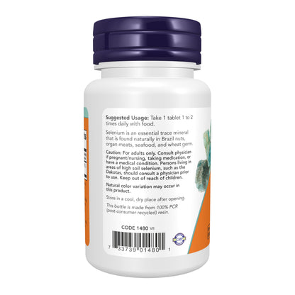 NOW Supplements, Selenium (L-Selenomethionine) 100 mcg, Essential Mineral*, 100 Tablets