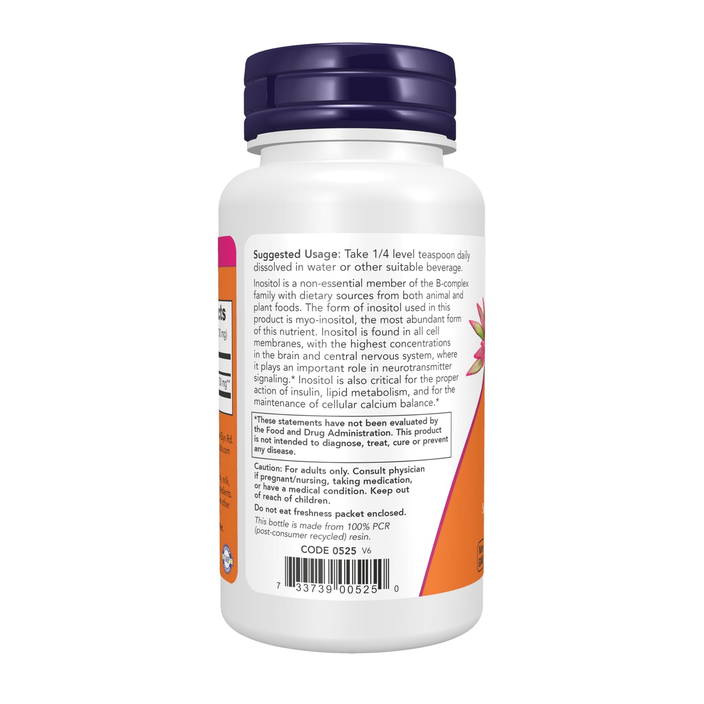 NOW Supplements, Inositol Powder, Cellular Health*, 2-oz