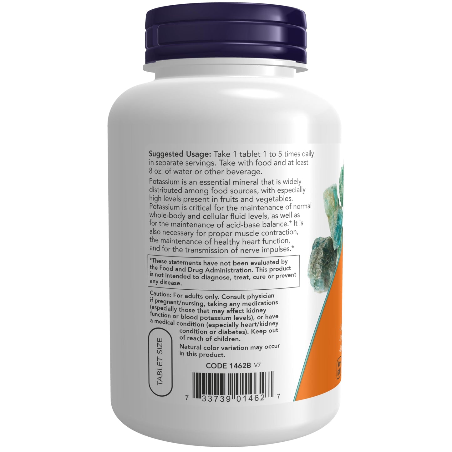 NOW Foods Supplements, Potassium Gluconate 99mg, Easier to Swallow, Essential Mineral*, 250 Tablets