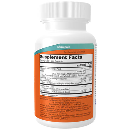 NOW Foods Supplements, Iron Complex Caps, Non-Constipating*, Essential Mineral, 100 Veg Capsules