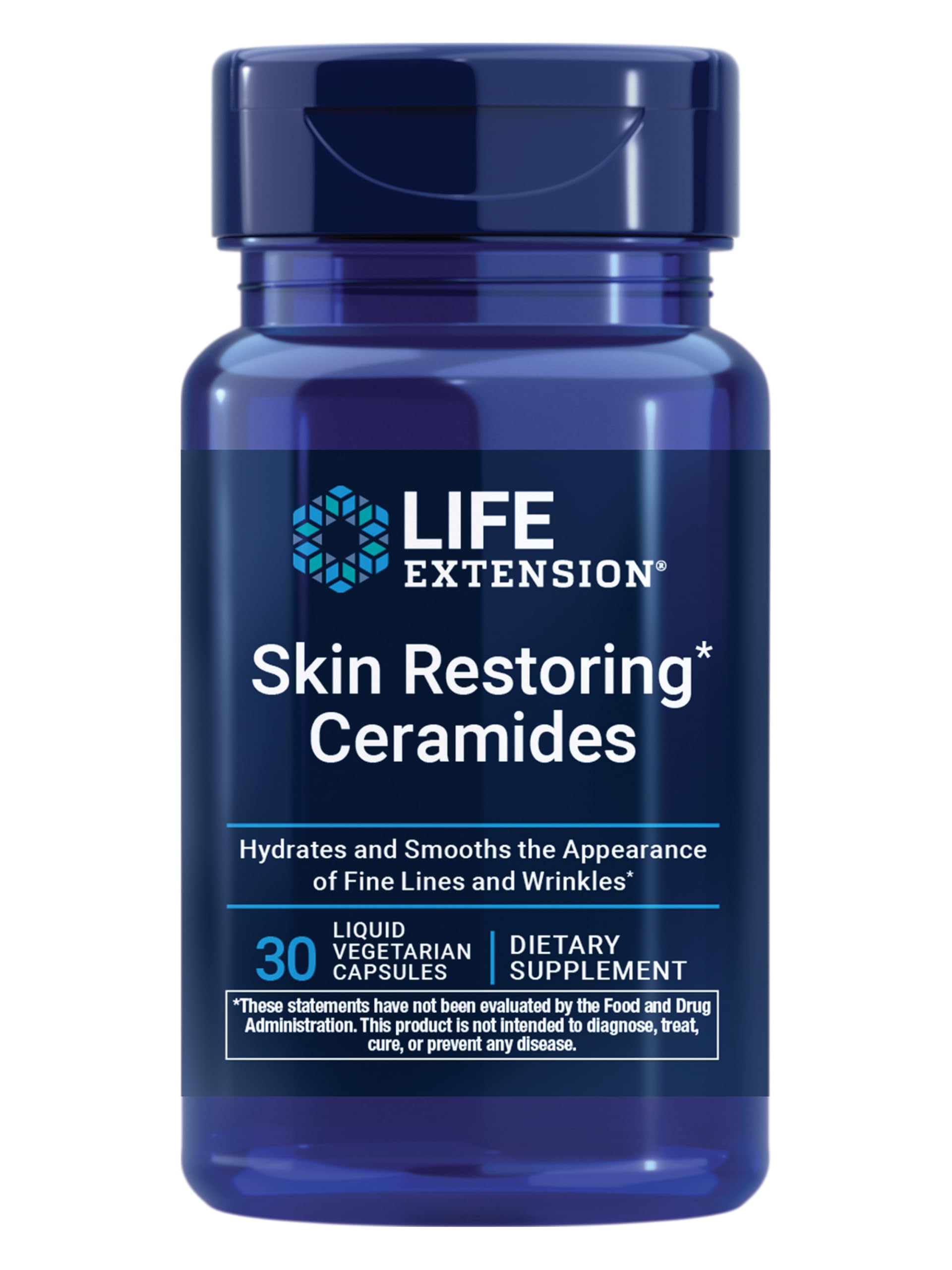 Life Extension Skin Restoring Ceramides for Wrinkles, 30 Liquid Capsules
