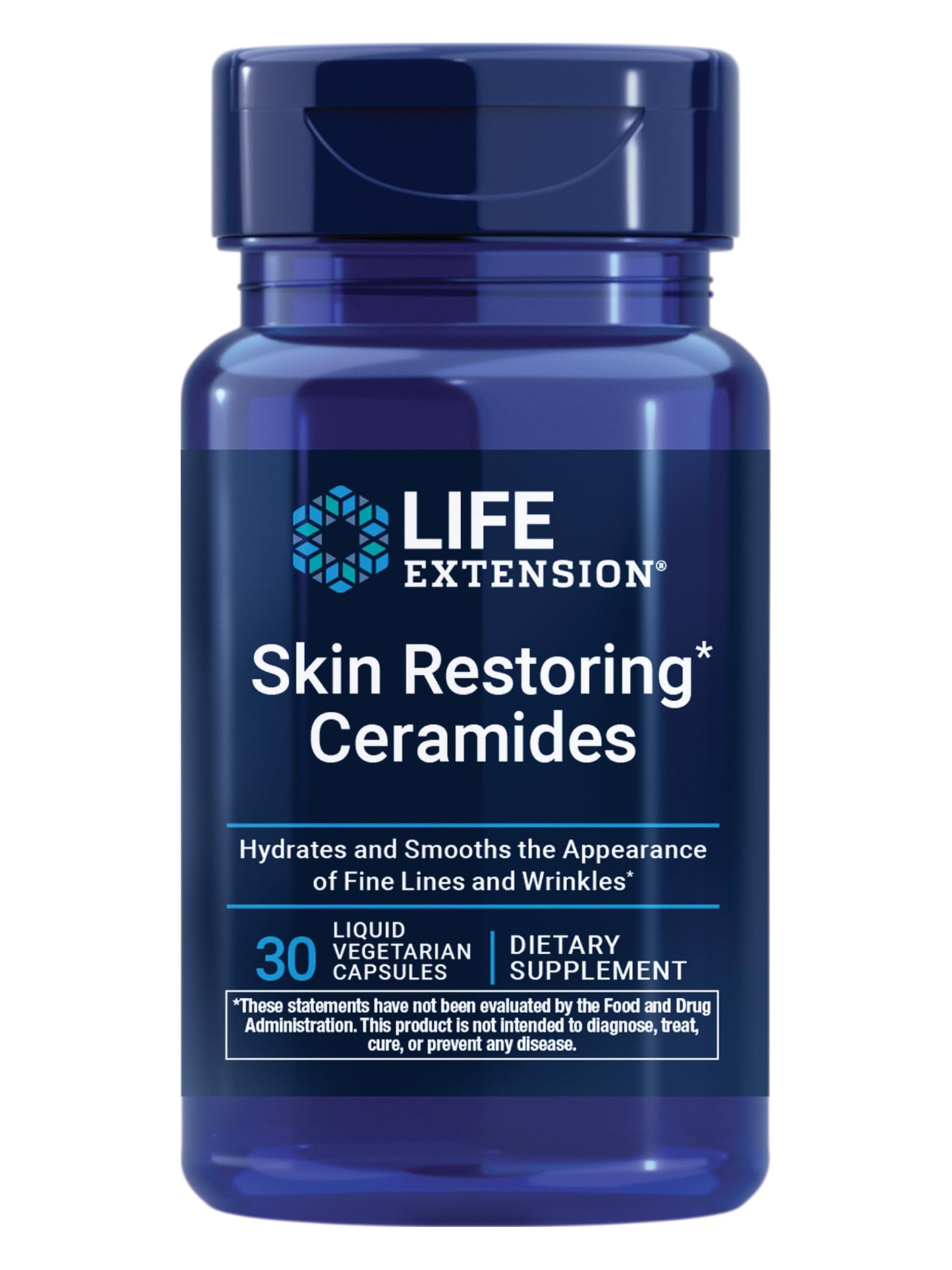 Life Extension Skin Restoring Ceramides for Wrinkles, 30 Liquid Capsules