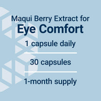 Life Extension Tear Support with MaquiBright®, 60 mg, maqui berry extract for dry eyes, supports eye health, encourages tear production, gluten-free, non-GMO, 1 daily, vegetarian, 30 Count (Pack of 1)