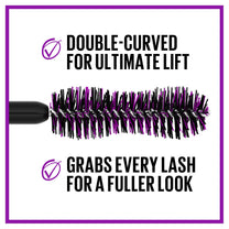 Maybelline The Falsies Lash Lift Washable Mascara Volumizing, Lengthening, Lifting, Curling, Multiplying, Eye Makeup, Ultra Black, 1 Count