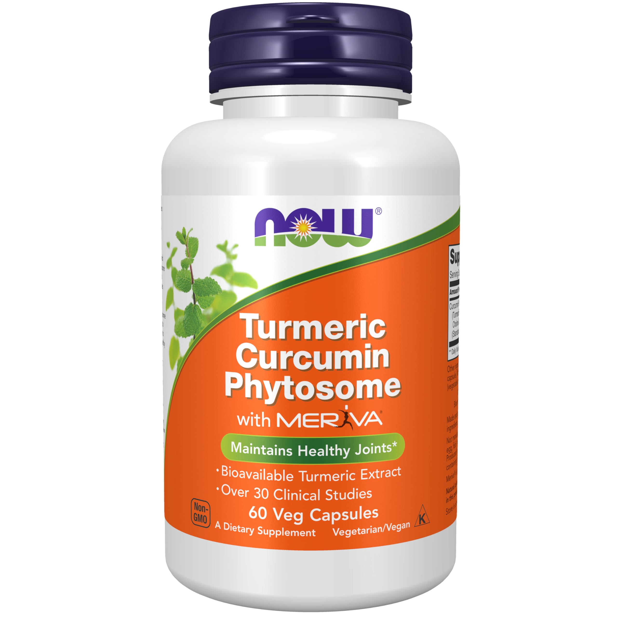 NOW Foods Supplements, Curcumin Phytosome, Bio-Enhanced Turmeric Extract, 60 Veg Capsules