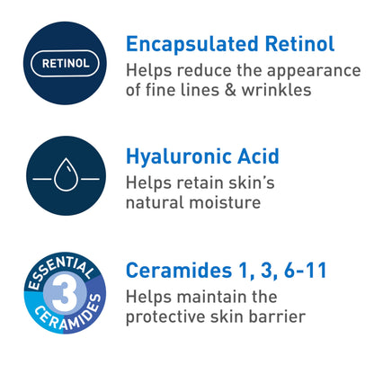 CeraVe Day Cream, Anti-Aging Retinol Face Moisturizer with SPF 30, 1.76oz