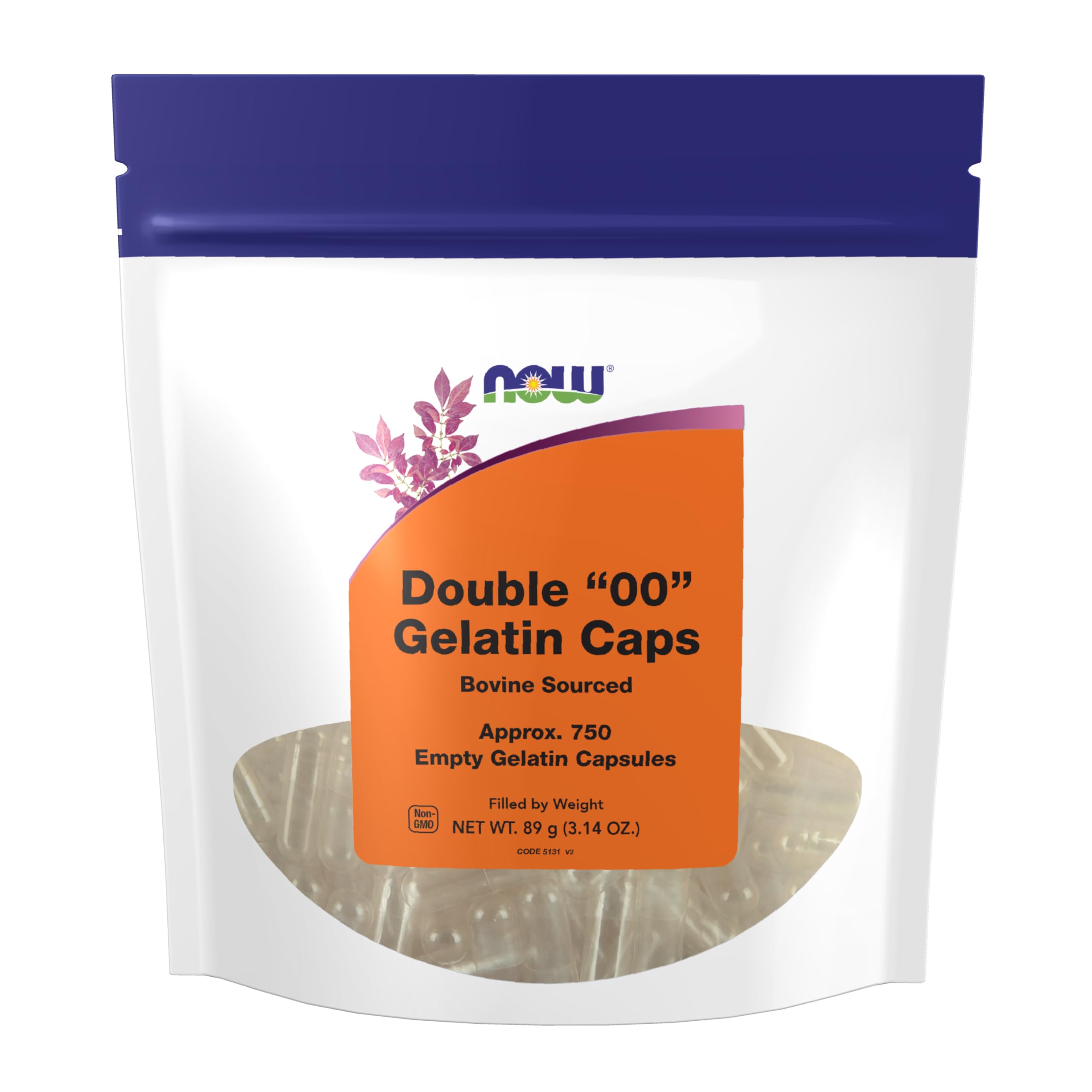 NOW Foods Supplements, Empty Gelatin Capsules, Double 