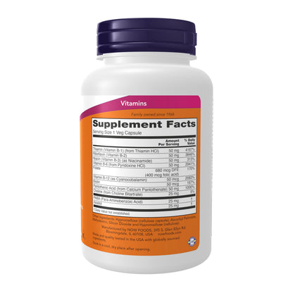 NOW Vitamin B-50 mg,100 Veg Capsules