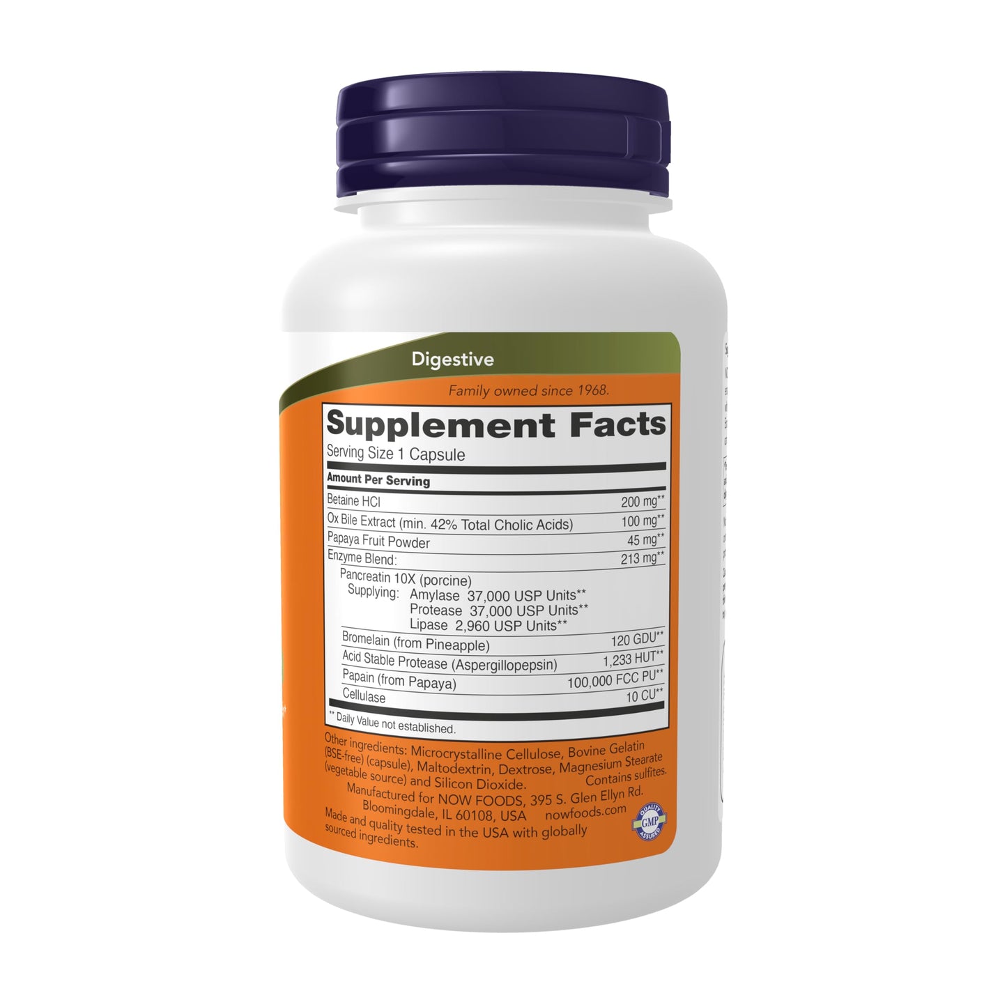 NOW Foods, Super Enzymes, Formulated with Bromelain, Ox Bile, Pancreatin and Papain, Super Enzymes, 270 Capsules