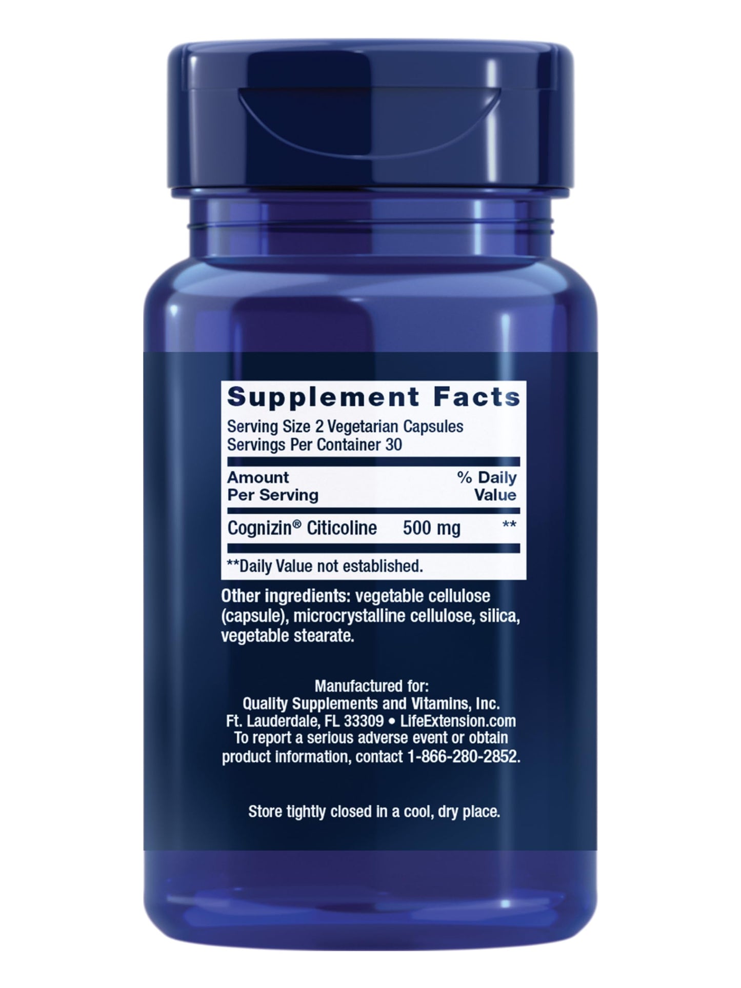 Life Extension Citicoline (CDP-Choline), 60 Capsules