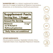 Melatonin 3mg Nuggets Solgar 120 Tabs