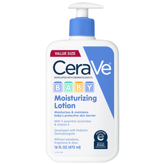 CeraVe Baby Lotion, Baby Skin Moisturizer with Vitamin E & Niacinamide,16oz