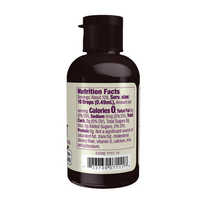 NOW Foods, Organic Liquid Monk Fruit, Vanilla, Zero-Calorie Sweetener, 1.8-Ounce