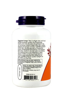 NOW Foods Sunflower Lecithin 1,200 Mg Softgels, 2 Pk